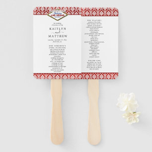 Éventail La Parties scintillant Damask Las Vegas Mariage Co