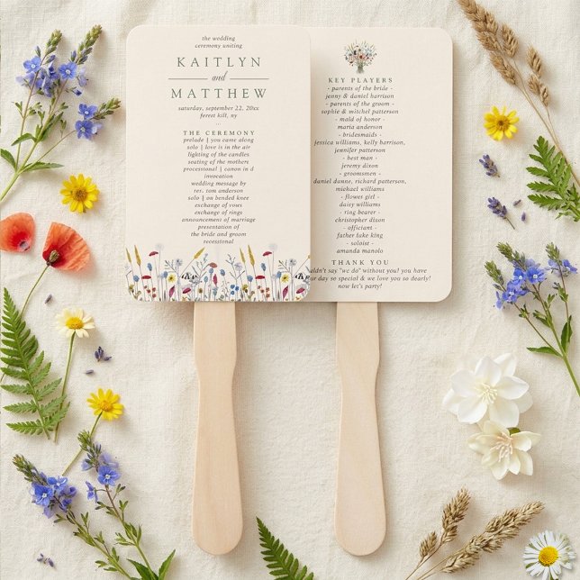 Éventail La Suite de Mariage de Prairie de Fleurs Sauvages  (Créateur téléchargé)