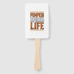 Éventail La vie épicée de citrouille Typographie Halloween