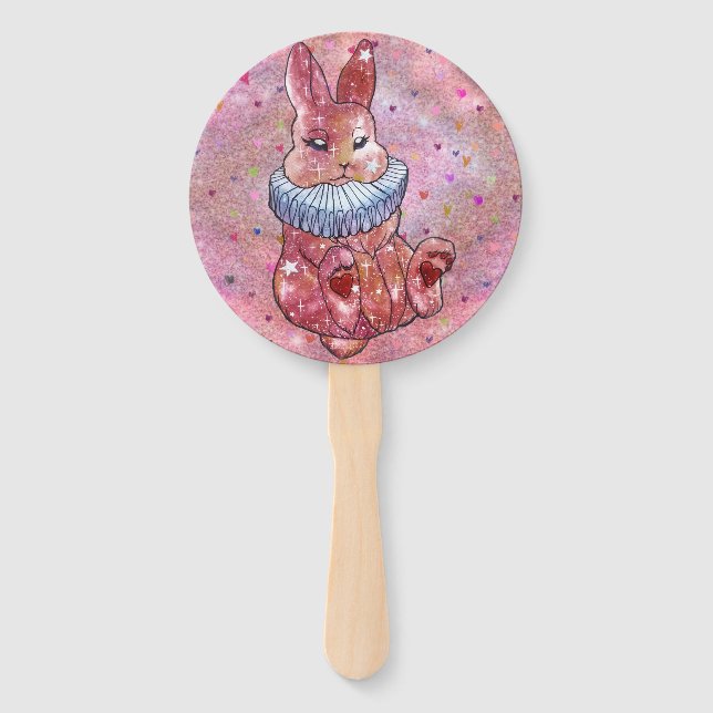 Éventail Lapin nommé Coccinelle (Devant)