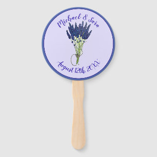Éventail Lavandula Lavender Floral Purple Mariage Favoriser