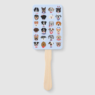 Éventail Le 4 Juillet Dog Visages