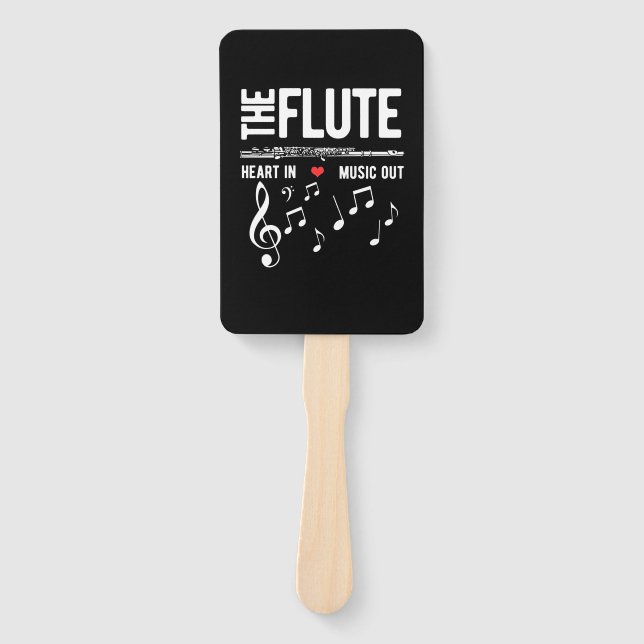 Éventail Le Coeur De Flûte Dans La Musique (Devant)
