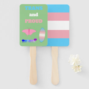 Éventail LGBTQIA Transgenre Fierté Caterpillar to Butfly