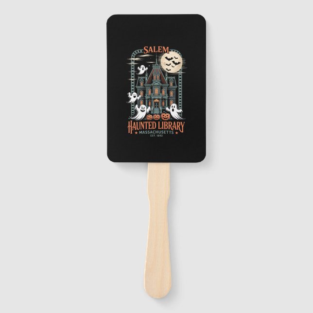 Éventail Librairie Halloween Chemise Haunted Library (Devant)