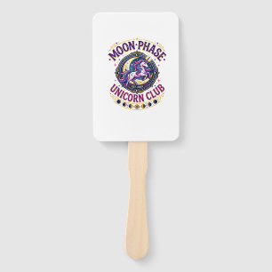 Éventail Licorne Phase Lunaire Licorne Club Commercial T-Sh