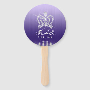 Éventail Lilac pourpre de couronne brillante