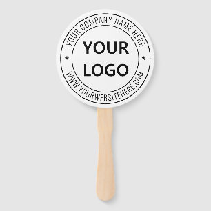 Éventail Logo d'entreprise personnalisé Texte d'entreprise