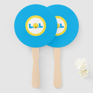 Éventail LOL Rire Loud Colorful Yellow Blue Emoji