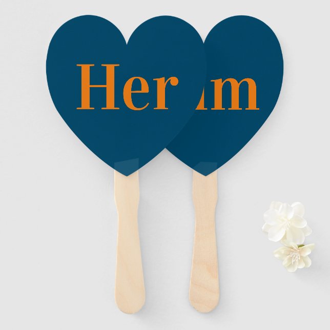 Éventail Lui ou elle ? | Jeu de Mariage rétro de la mariée (Devant et derrière)