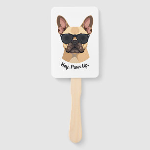 Éventail Lunettes de soleil vintage Hey, Paws Up Bouledogue