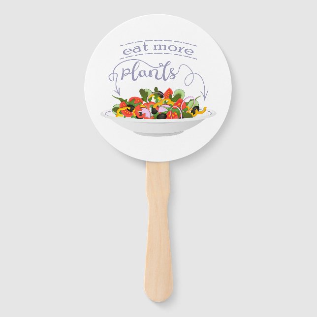 Éventail Mangez plus de plantes frais motivation salade let (Devant)