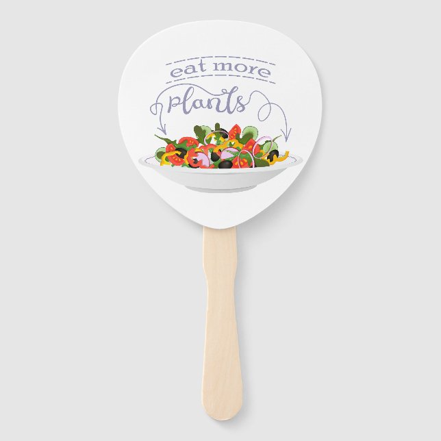Éventail Mangez plus de plantes frais motivation salade let (Devant)