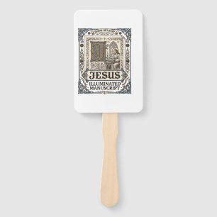 Éventail Manuscrit de Jésus Foi chrétienne vintage Jésus