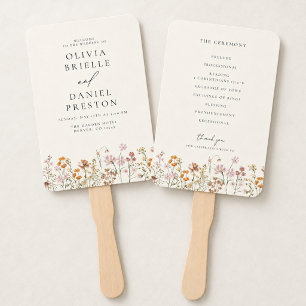 Éventail Mariage aux fleurs sauvages