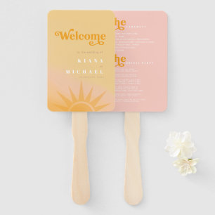 Éventail Mariage Beurre/Broussaillage Sunshine Typography I