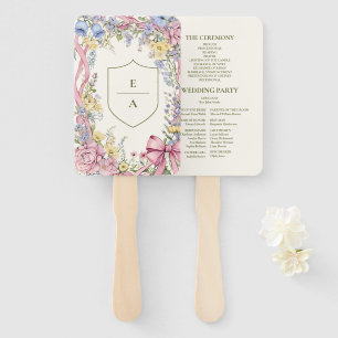 Éventail Mariage cadre floral vintage