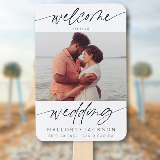 Éventail Mariage d'accueil minimaliste photo moderne