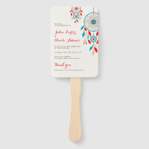 Éventail Mariage de Dreamcatcher en plumes de la tribu Boho