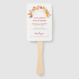 Éventail Mariage de feuillage de Fleur sauvage Boho violet 