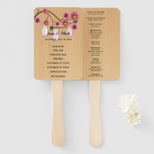 Éventail Mariage de jarres de mason rose clair