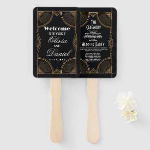 Éventail Mariage des années 1920 Hand Fan Art Déco élégant 