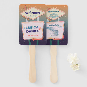 Éventail Mariage Hand Fan Las Vegas Programme Casino