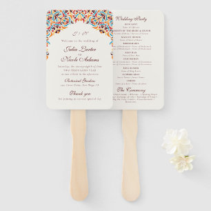 Éventail Mariage Luxueux Fantaisiste Style Floral Ivoire Bo
