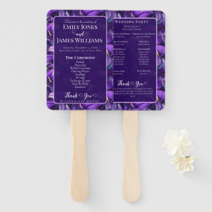 Éventail Mariage Moderne Fantastique aux Lis Callas Violets