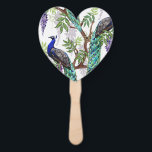 Éventail Mariage Peacock<br><div class="desc">Beau ventilateur de main mariage paon.</div>