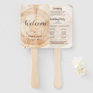 Éventail Mariage rustique Commande simple de service Grain