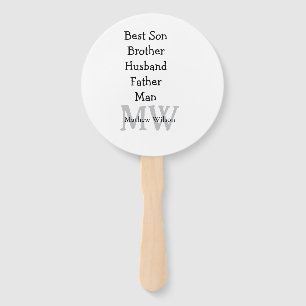 Éventail Meilleur homme fils mari papa cite ajouter un nom 