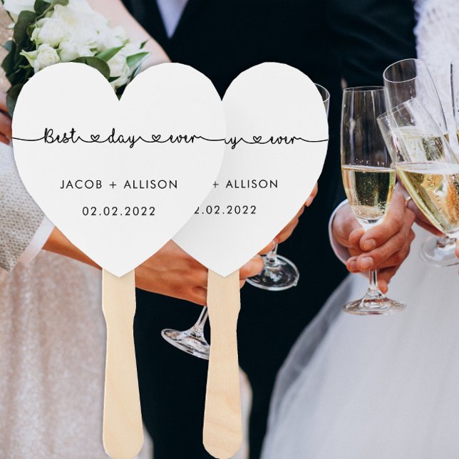 Éventail meilleur jour jamais élégant mariage (Créateur téléchargé)