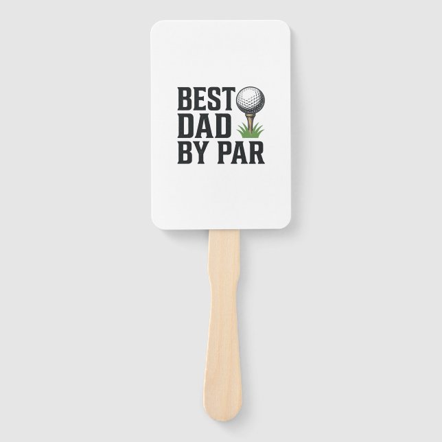 Éventail Meilleur Papa Par Golf Fête Des Pères Design Vinta (Devant)