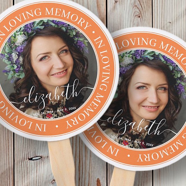 Éventail Mémorial en mémoire d'amour Élégante photo classiq (Créateur téléchargé)