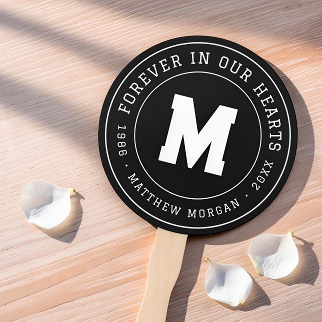Éventail Mémorial Monogramme Forever In Our Hearts (Créateur téléchargé)