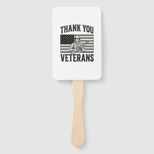 Éventail Merci aux vétérans Vintage Flag Soldat Chemise Des