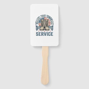Éventail Merci Vétéran Patriotique Bottes Service Chemise_1