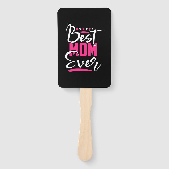 Éventail Mère Art Meilleur Maman jamais (Devant)