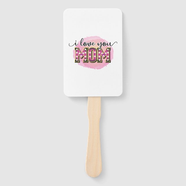 Éventail Mère cadeau Je t'aime Maman (Devant)