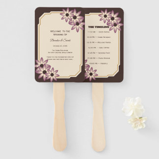 Éventail Modèle de faire-part de mariage floral automnal él