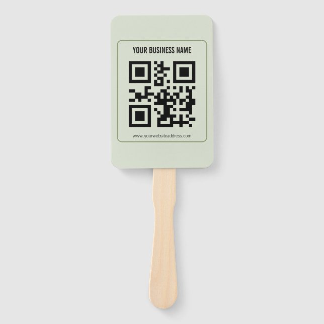 Éventail Modèle de nom d'entreprise de code QR personnalisé (Devant)