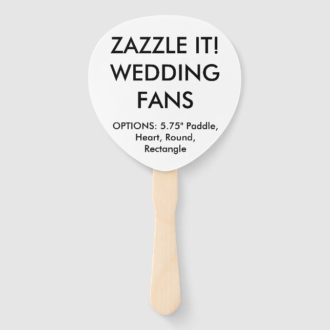 Éventail Modèle de ventilateurs de mariage à pagaie personn (Devant)