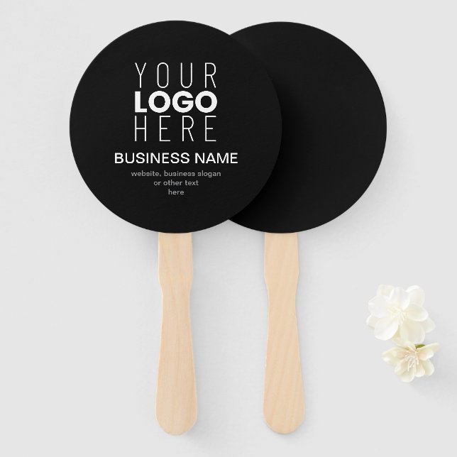 Éventail Modèle promotionnel simple pour le logo de votre e (Devant et derrière)