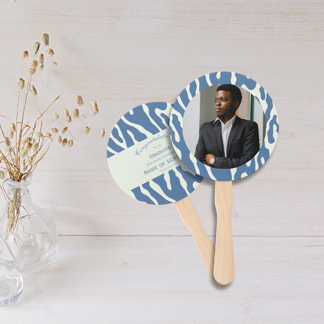 Éventail Modern abstract Pattern Photo Graduation  (Créateur téléchargé)