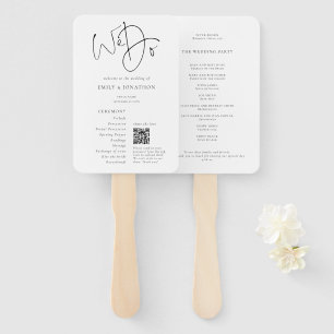 Éventail Modern We Do Partage Photos QR Code Wedding Progra