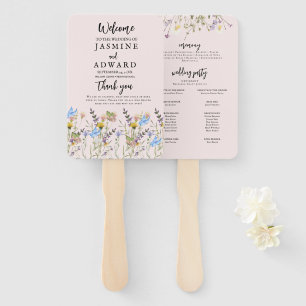 Éventail Moderne Fleur sauvage  Mariage Floral