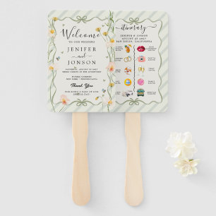 Éventail Moderne Nautique Programme de mariage floral éve