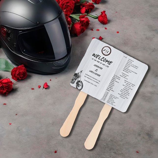 Éventail Moderne Simple Motorcycle programme de mariage d'a (Créateur téléchargé)