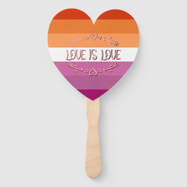 Éventail Mois de la fierté lesbienne L'amour est amour (Dos)